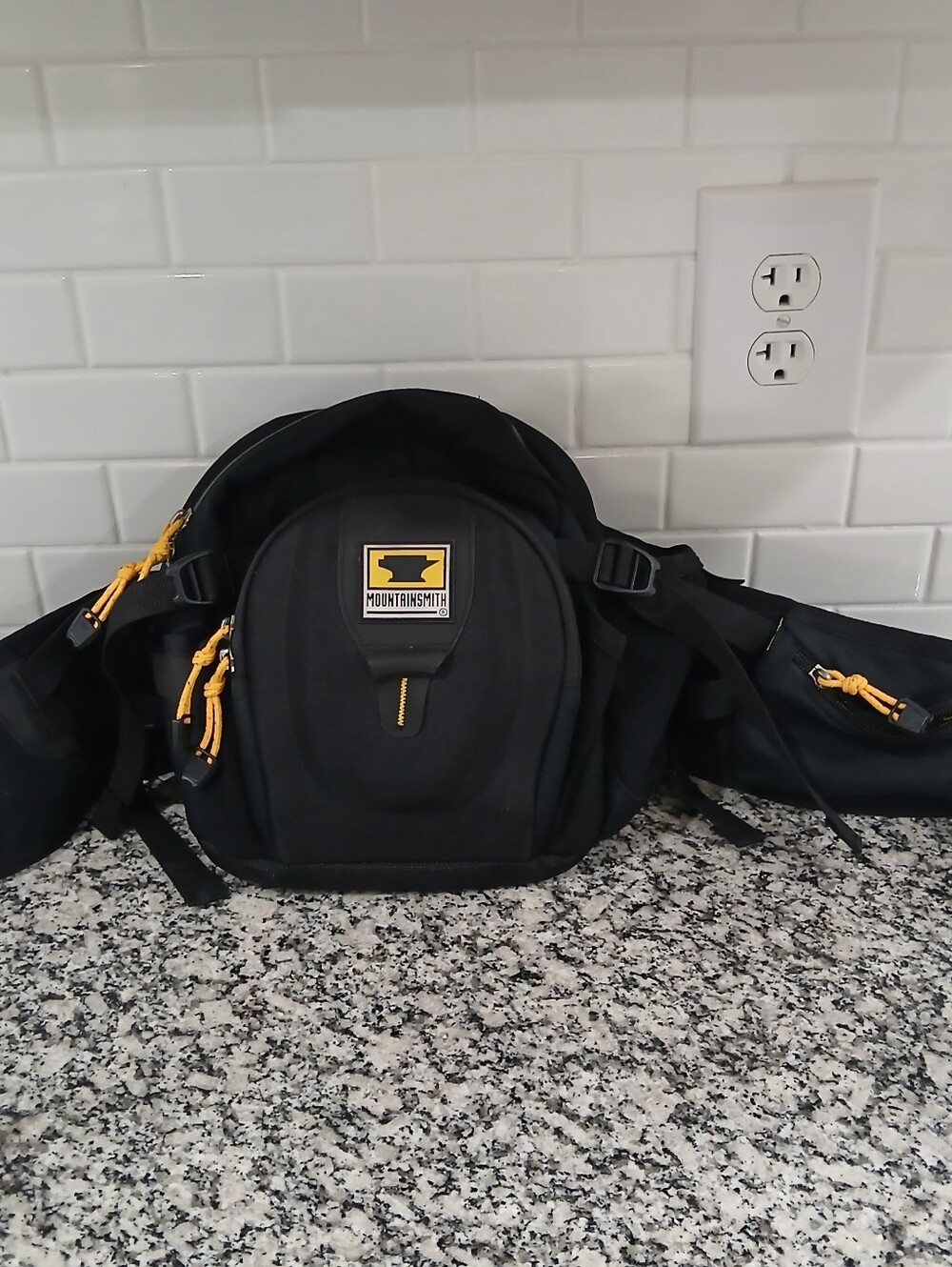Mountainsmith Black Waist Pack with Yellow Accents Hiking Pack